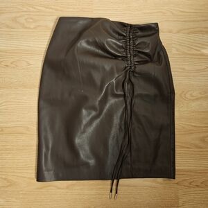 HOUSE OF HARLOW Vegan Leather Skirt